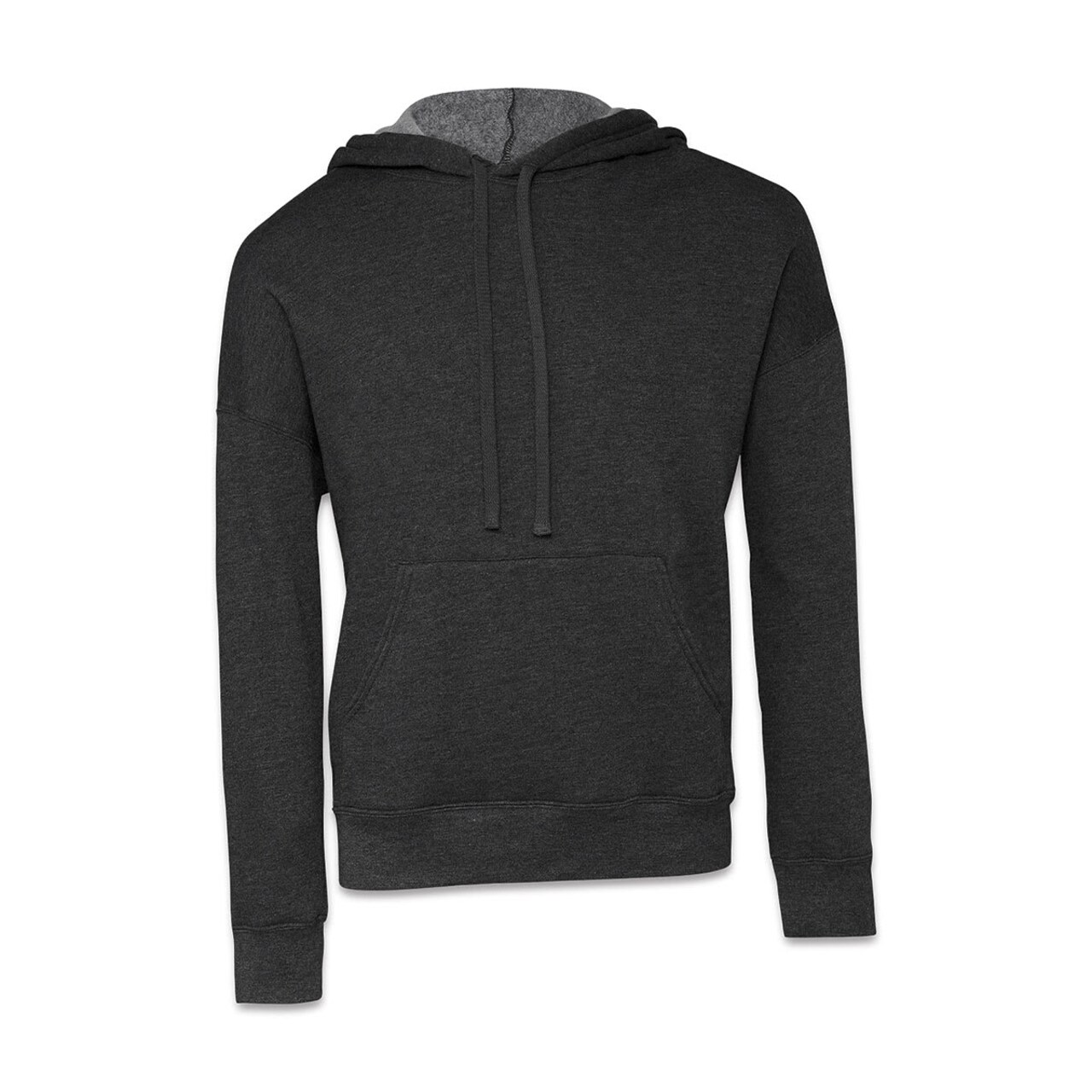 Bella + Canvas Unisex Sponge Fleece Drop Shoulder Sweatshirt - Dark Grey Heather, X-Small